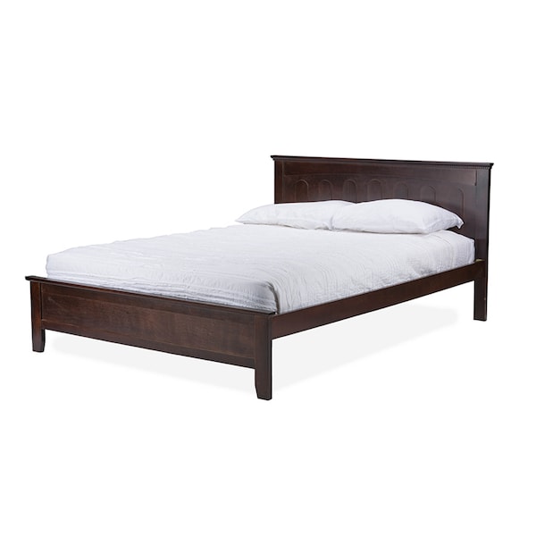 Baxton Studio Spuma Cappuccino Wood Contemporary Full-Size Bed 113-6104 - main